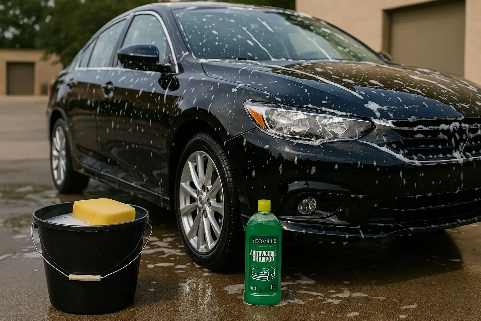 Shampoo automotivo Ecoville para limpeza interna e externa de veículos em Salvador.